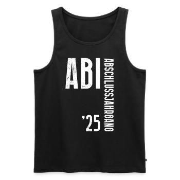 ABI 2025 Abitur Abschluss Lustiges Abiturienten - Männer Premium Bio Tank Top - Schwarz - Vorne - AI Model Male 178 light (178cm)