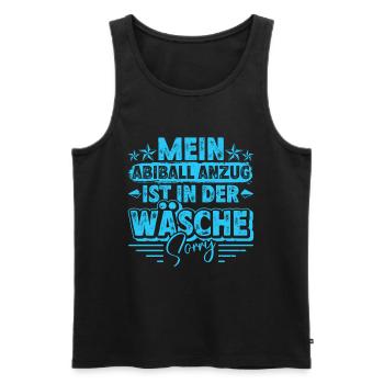 Abitur MEIN ABIBALL ANZUG IST IN DER WÄSCHE Lustig - Männer Premium Bio Tank Top - Schwarz - Vorne - Michal (187cm)