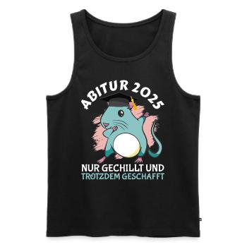ABITUR 2025 NUR GECHILLT UND TROTZDEM GESCHAFFT - Männer Premium Bio Tank Top - Schwarz - Vorne - Michal (187cm)