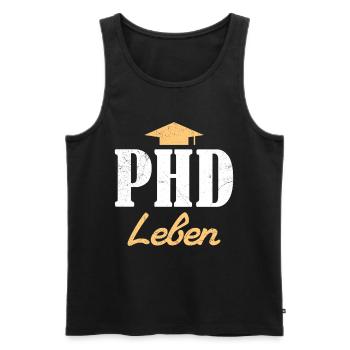 Doktorand PH.D LEBEN Doktortitel Lustiges - Männer Premium Bio Tank Top - Schwarz - Vorne - Michal (187cm)