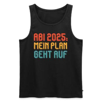 ABI 2025 MEIN PLAN GEHT AUF Abiturient Lustiges - Männer Premium Bio Tank Top - Schwarz - Vorne - Michal (187cm)