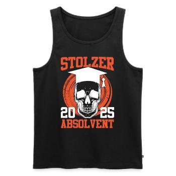 Abitur STOLZER ABSOLVENT 2025 Abi Lustiges - Männer Premium Bio Tank Top - Schwarz - Vorne - AI Model Male 178 light (178cm)