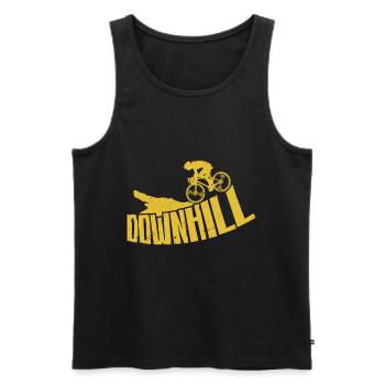 Mountainbiken DOWNHILL MTB Lustiges - Männer Premium Bio Tank Top - Schwarz - Vorne - Michal (187cm)