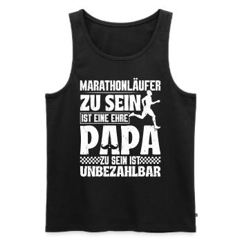 Papa MARATHON LÄUFER ZU SEIN EINE EHRE Lustiges - Männer Premium Bio Tank Top - Schwarz - Vorne - Michal (187cm)
