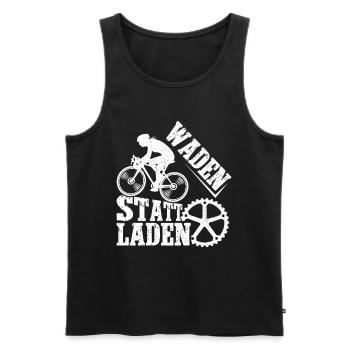 Radfahrer WADEN STATT LADEN Radeln Lustiges - Männer Premium Bio Tank Top - Schwarz - Vorne - Michal (187cm)