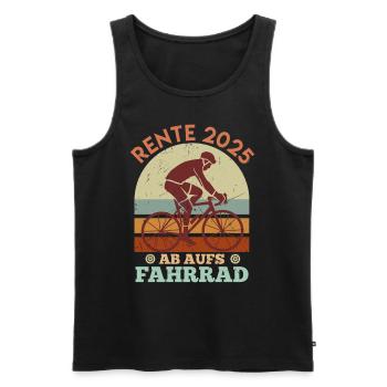 RENTE 2025 AB AUF'S FAHRRAD Radeln Lustiges - Männer Premium Bio Tank Top - Schwarz - Vorne - Michal (187cm)