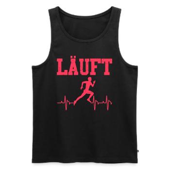 Läufer LÄUFT Laufen Lustiges Marathon - Männer Premium Bio Tank Top - Schwarz - Vorne - AI Model Male 178 light (178cm)