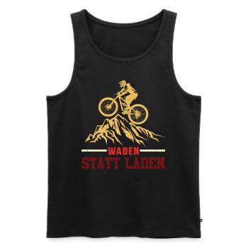Radeln WADEN STATT LADEN Radfahrer Lustiges - Männer Premium Bio Tank Top - Schwarz - Vorne - Michal (187cm)