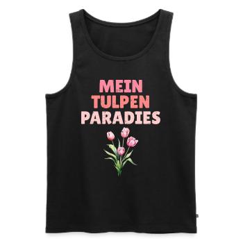 Gärtner MEIN TULPEN PARADIES Lustiges - Männer Premium Bio Tank Top - Schwarz - Vorne - Michal (187cm)