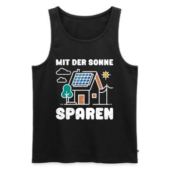 Solar Energie MIT DER SONNE SPAREN Lustiges - Männer Premium Bio Tank Top - Schwarz - Vorne - Michal (187cm)