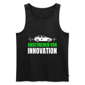 Hybrid Auto ANGETRIEBEN VON INNOVATION LUSTIG - Männer Premium Bio Tank Top - Schwarz - Vorne - AI Model Male 178 light (178cm)