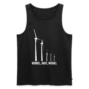 Electricity WIRBEL BABY WIRBEL FUNNY - Männer Premium Bio Tank Top - Schwarz - Vorne - AI Model Male 178 light (178cm)
