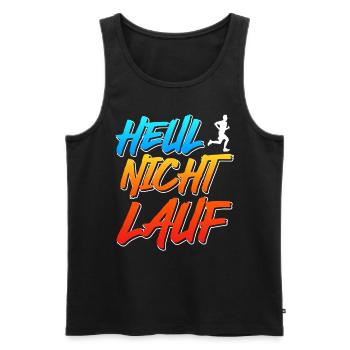 Läufer HEUL NICHT LAUF Jogger Lustiges - Männer Premium Bio Tank Top - Schwarz - Vorne - Michal (187cm)