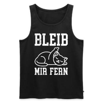 Mallorca BLEIB MIR FERN Anti Flirt Lustiges - Männer Premium Bio Tank Top - Schwarz - Vorne - Michal (187cm)
