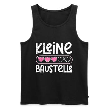 Bald Mama KLEINE BAUSTELLE Baby Kommt Lustiges - Männer Premium Bio Tank Top - Schwarz - Vorne - Michal (187cm)