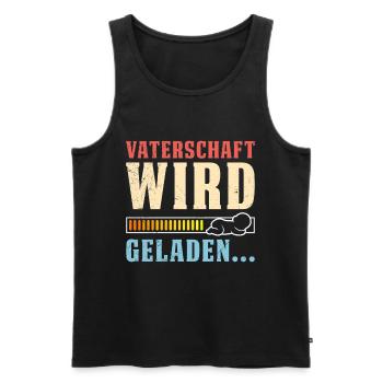 VATERSCHAFT WIRD GELADEN Lustiges - Männer Premium Bio Tank Top - Schwarz - Vorne - AI Model Male 178 light (178cm)