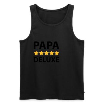 Papa Deluxe - Männer Premium Bio Tank Top - Schwarz - Vorne - Michal (187cm)