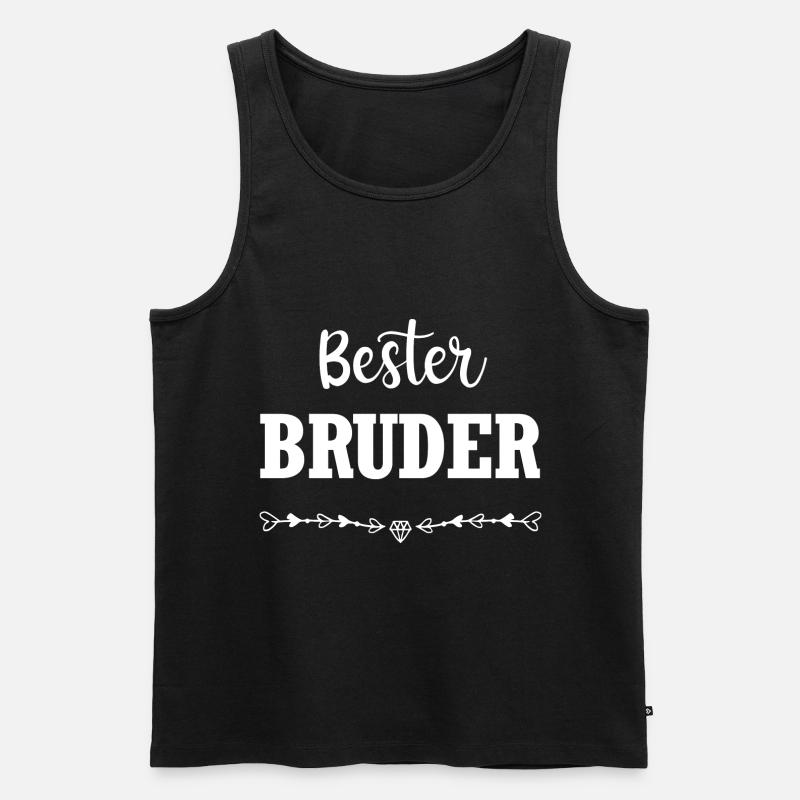 Bester Bruder - Männer Premium Bio Tank Top - Schwarz