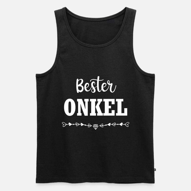 Bester Onkel - Männer Premium Bio Tank Top - Schwarz