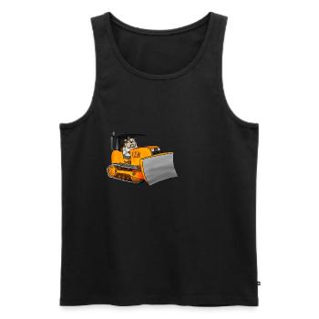Bulldog dozer - Men's Premium Organic Tank Top - black - Front - Michal (187cm)
