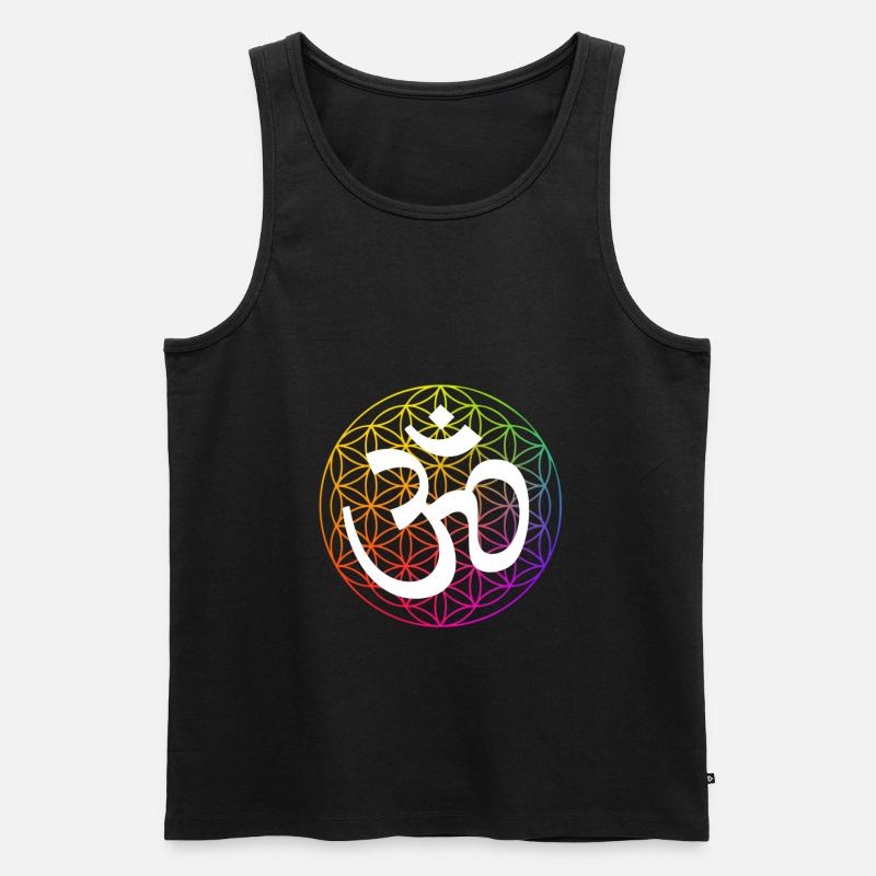 Mandala - Männer Premium Bio Tank Top - Schwarz