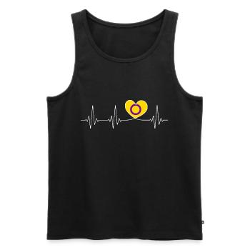 Intersexualität Herzschlag Intersex Pride Month - Männer Premium Bio Tank Top - Schwarz - Vorne - AI Model Male 178 light (178cm)