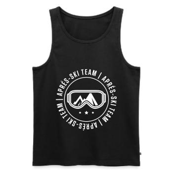 apres ski team - Männer Premium Bio Tank Top - Schwarz - Vorne - AI Model Male 178 light (178cm)