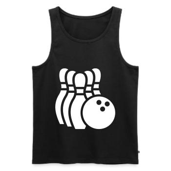 Kegeln Kegel Icon - Männer Premium Bio Tank Top - Schwarz - Vorne - AI Model Male 178 light (178cm)
