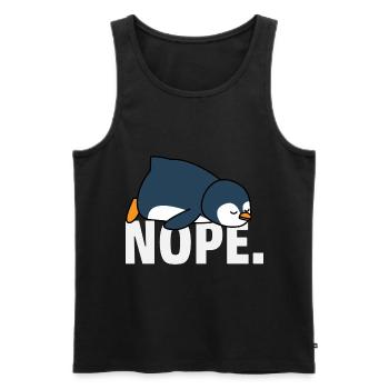 Penguin - Men's Premium Organic Tank Top - black - Front - Michal (187cm)