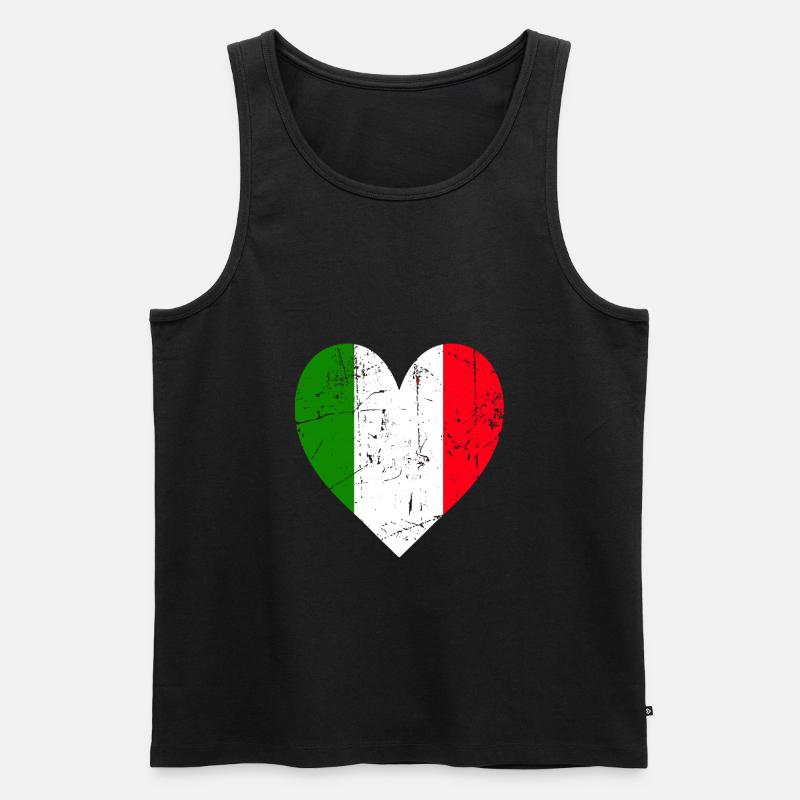 italien - Männer Premium Bio Tank Top - Schwarz