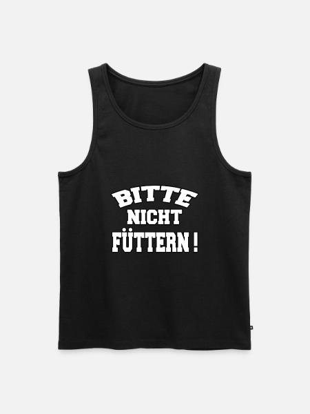 Bitte nicht füttern - Männer Premium Bio Tank Top - Schwarz