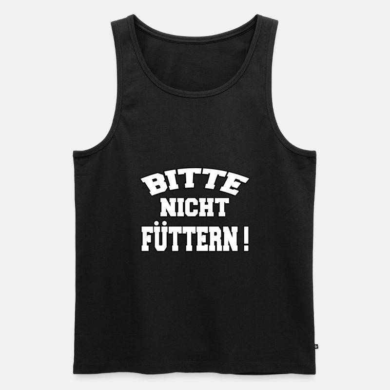 Bitte nicht füttern - Männer Premium Bio Tank Top - Schwarz