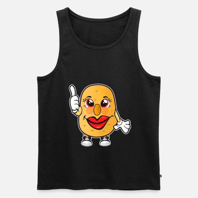 Kartoffel - Männer Premium Bio Tank Top - Schwarz