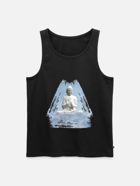 buddha 1 - Männer Premium Bio Tank Top - Schwarz