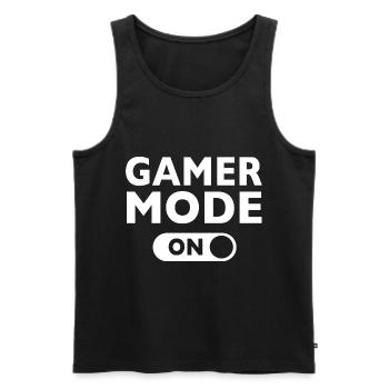 Gamer - Game Mode On - Männer Premium Bio Tank Top - Schwarz - Vorne - AI Model Male 178 light (178cm)