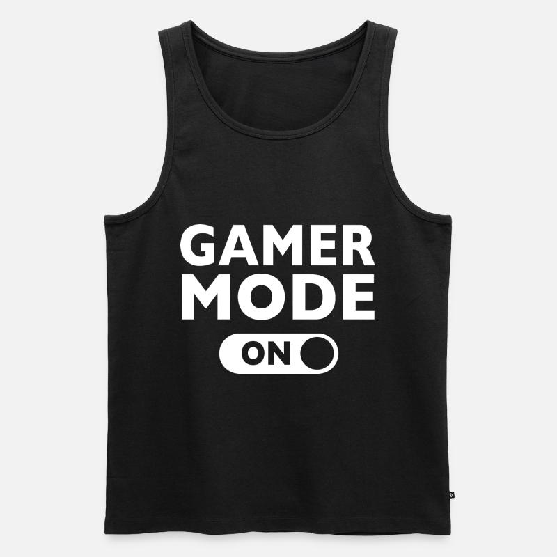 Gamer - Game Mode On - Männer Premium Bio Tank Top - Schwarz