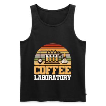 Laboratoire du café - Débardeur bio Premium Homme - noir - Devant - Michal (187cm)