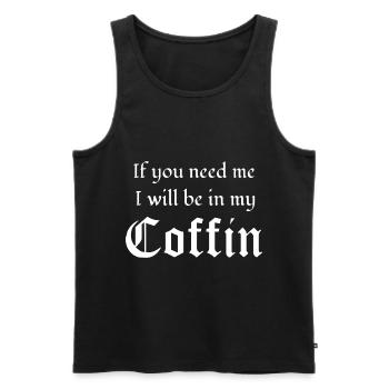 Gothic Lover, If You Need Me, Become - Men's Premium Organic Tank Top - black - Front - AI Model Male 178 light (178cm)