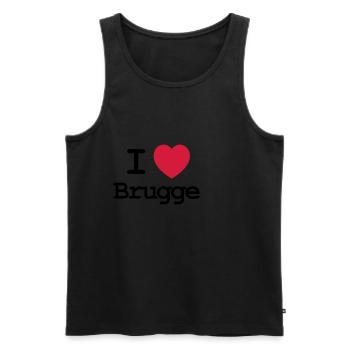J'aime Bruges - Débardeur bio Premium Homme - noir - Devant - Michal (187cm)