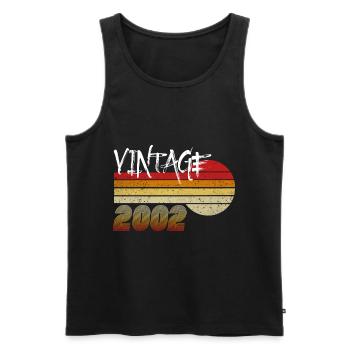 Millésime 2002 - Né en 2002 - Année des Héros ! - Débardeur bio Premium Homme - noir - Devant - Michal (187cm)