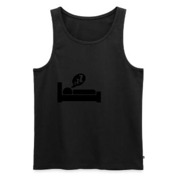 icon sleep sleep logo symbol 312 - Men's Premium Organic Tank Top - black - Front - AI Model Male 178 light (178cm)