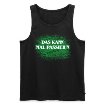 Shit happens Spruch - Männer Premium Bio Tank Top - Schwarz - Vorne - Michal (187cm)