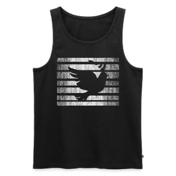 Taube Frieden Friedenstaube - Männer Premium Bio Tank Top - Schwarz - Vorne - Michal (187cm)