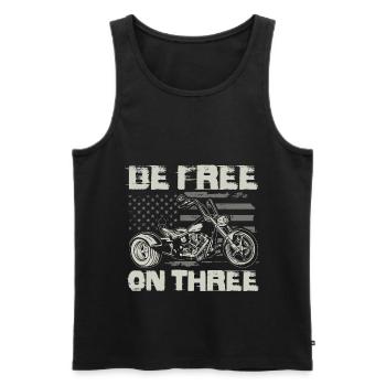 Trike - Men's Premium Organic Tank Top - black - Front - Michal (187cm)