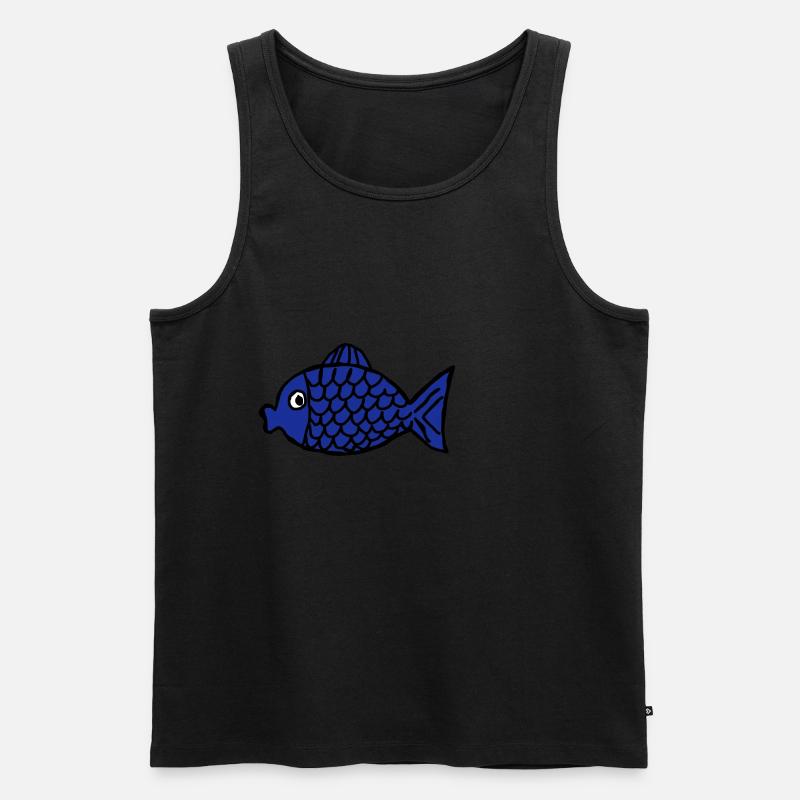 Blauer Fisch - Männer Premium Bio Tank Top - undefined