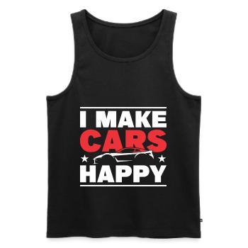 Car Conditioner Professional Car Care Gift - Men's Premium Organic Tank Top - black - Front - AI Model Male 178 light (178cm)