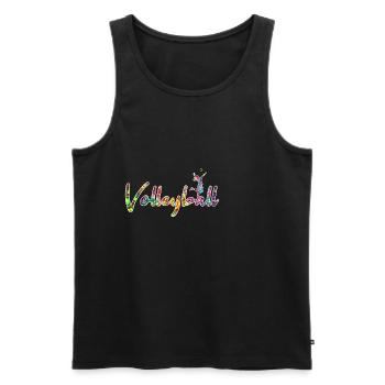 Volleyball - Männer Premium Bio Tank Top - Schwarz - Vorne - Michal (187cm)