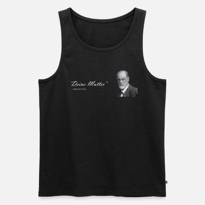 " Deine Mutter " Sigmund Freud - Männer Premium Bio Tank Top - Schwarz
