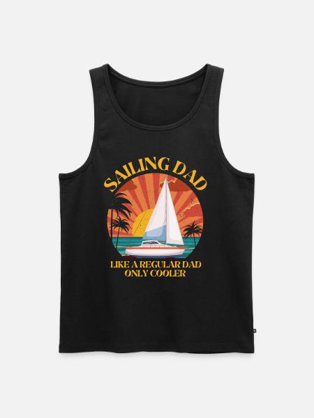 Cooler Sailing Dad - Men's Premium Organic Tank Top - black