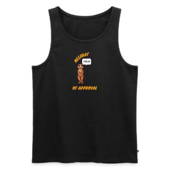 Meerkat of approval. Let's see. - Männer Premium Bio Tank Top - Schwarz - Vorne - Michal (187cm)